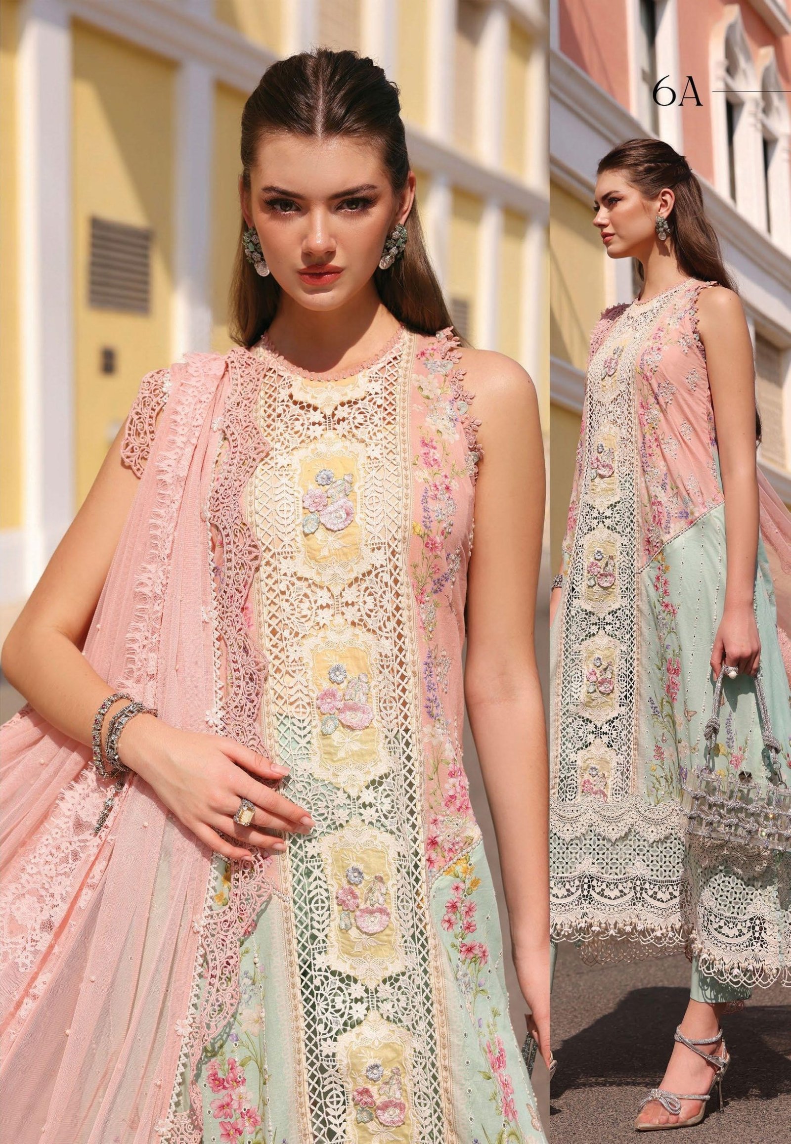 Maria.B Luxury Lawn - Rose Pink Embroidered Suit - Image 2