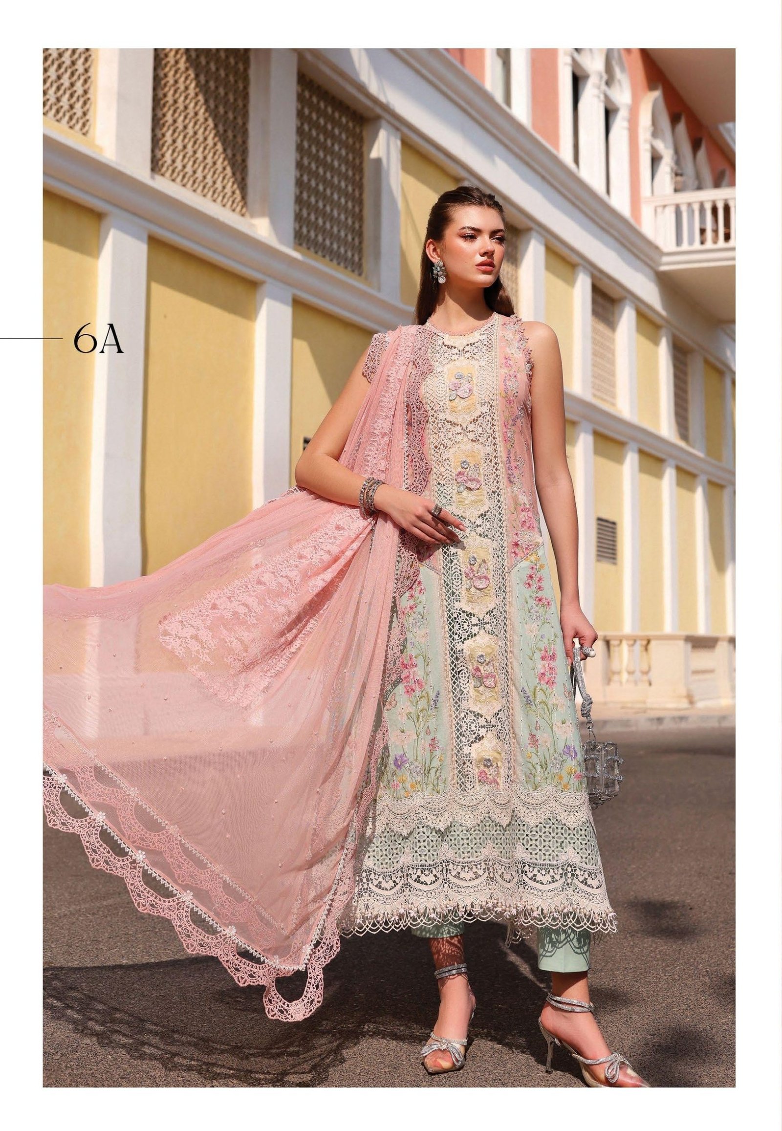 Maria.B Luxury Lawn - Rose Pink Embroidered Suit