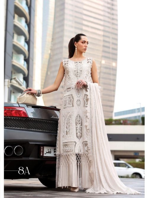 Maria.B Luxury Lawn - Midnight Black Embroidered Suit