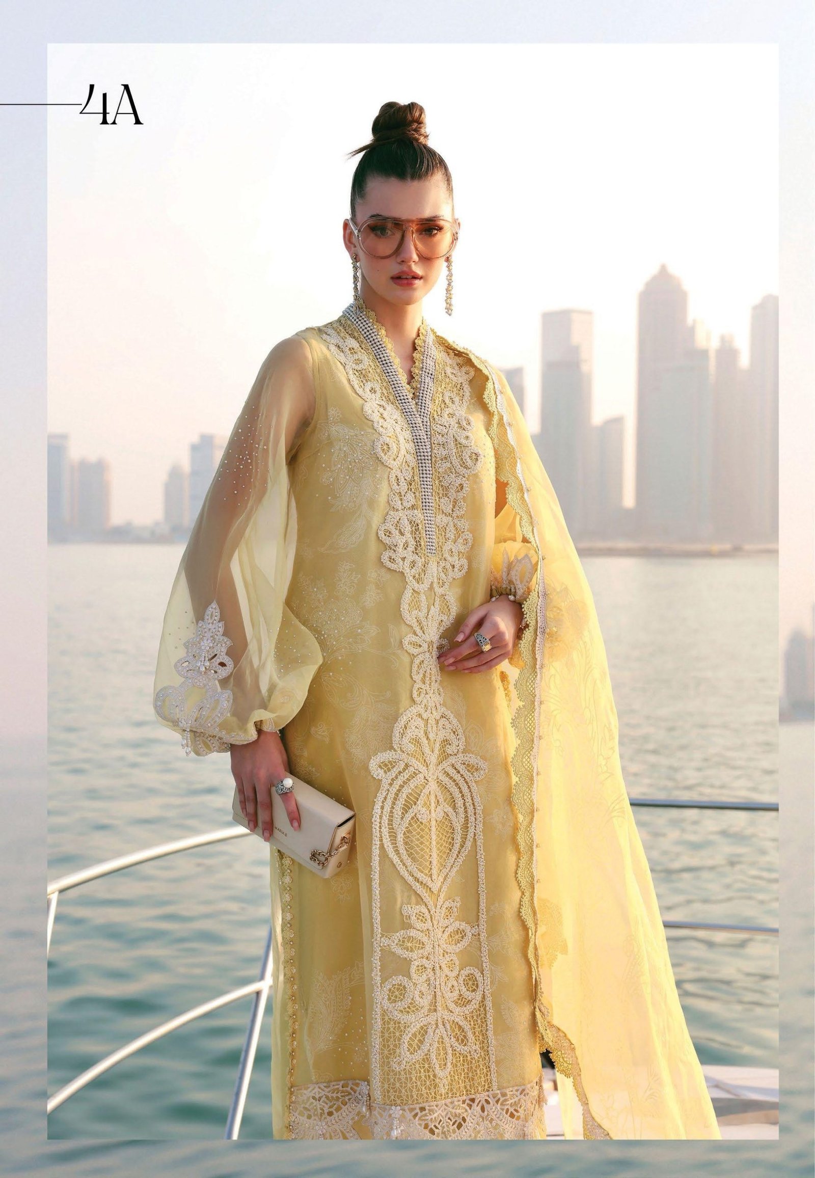 Maria.B Luxury Lawn - Olive Green Embroidered Suit
