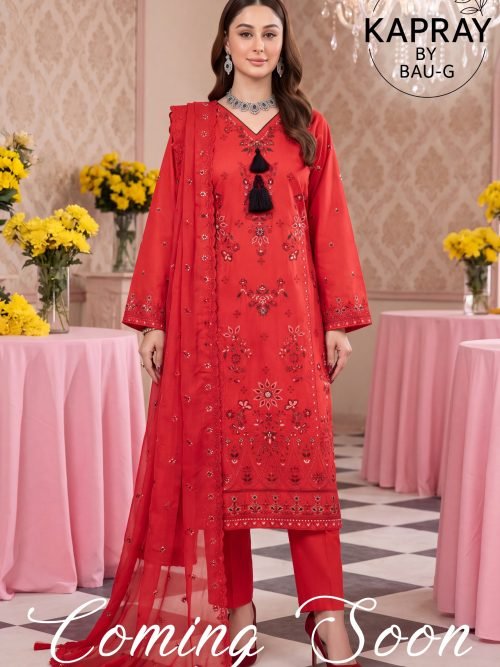 Scarlet Red Sequined Suit