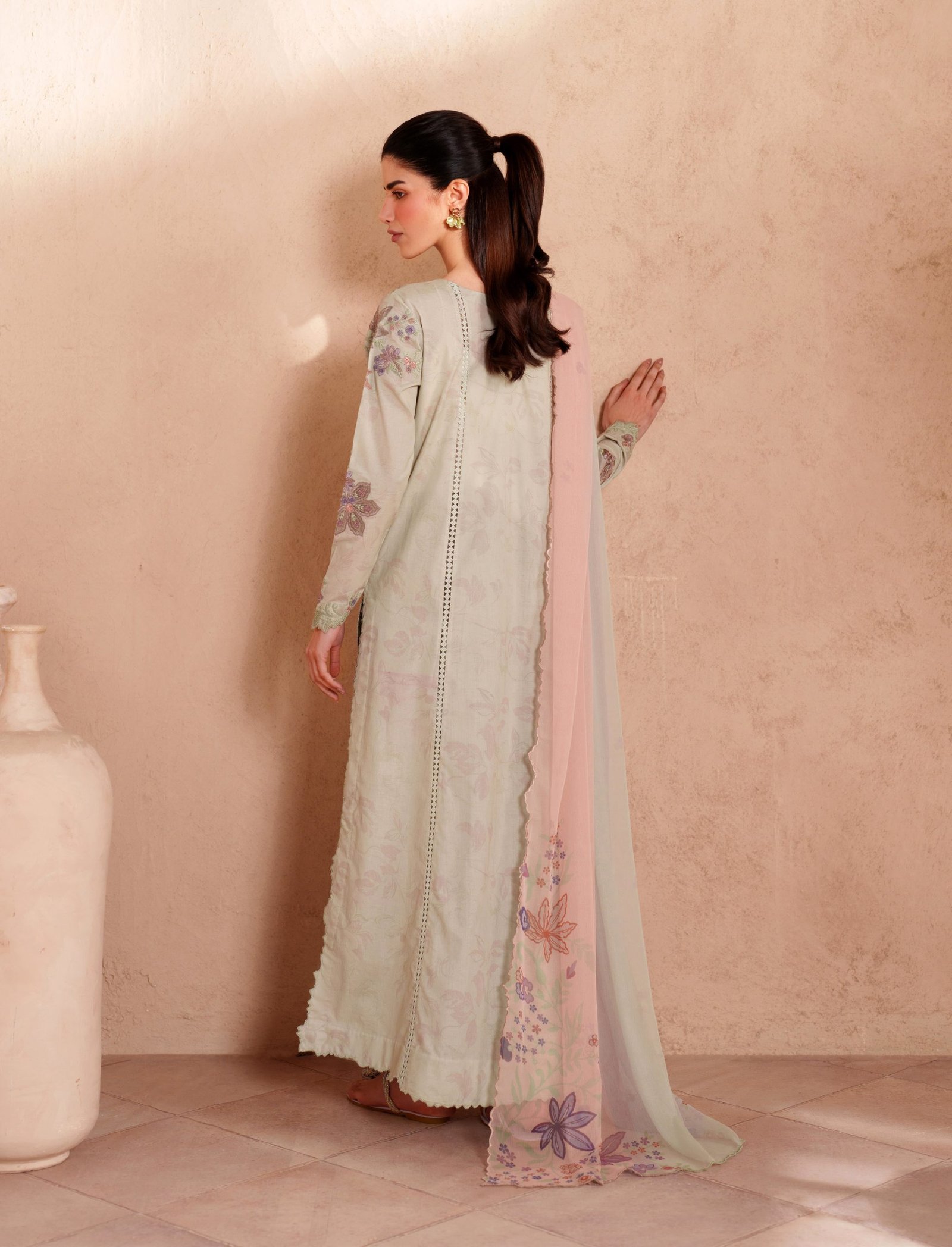 Iznik Luxury Lawn - Mint Green Embroidered Suit - Image 3