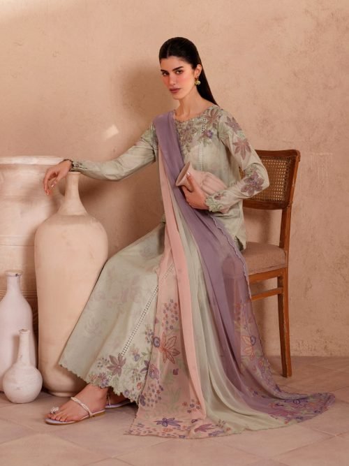 Iznik Luxury Lawn - Mint Green Embroidered Suit