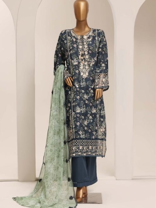 Sadabahar Teal Emerald Embroidered Suit