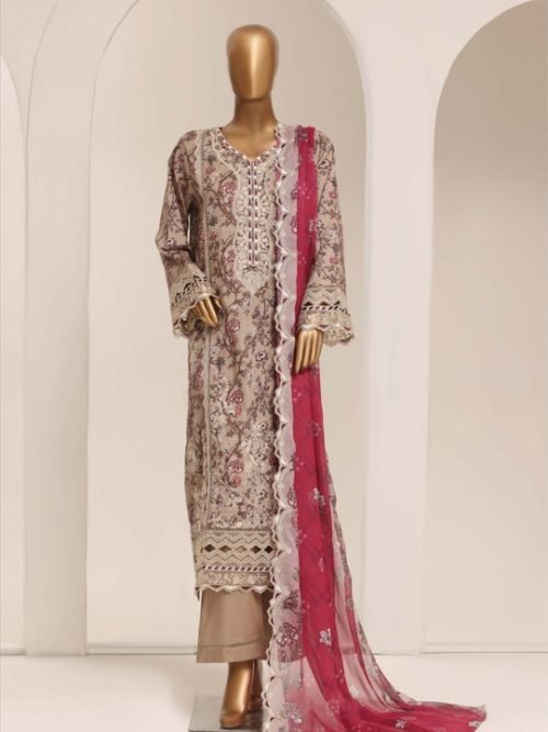 Sadabahar Beige Maroon Festive Suit