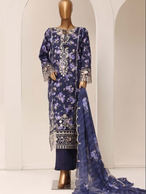 Sadabahar Royal Navy Blue Floral Suit
