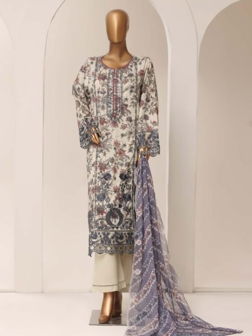 Sadabahar Lilac Silver Suit