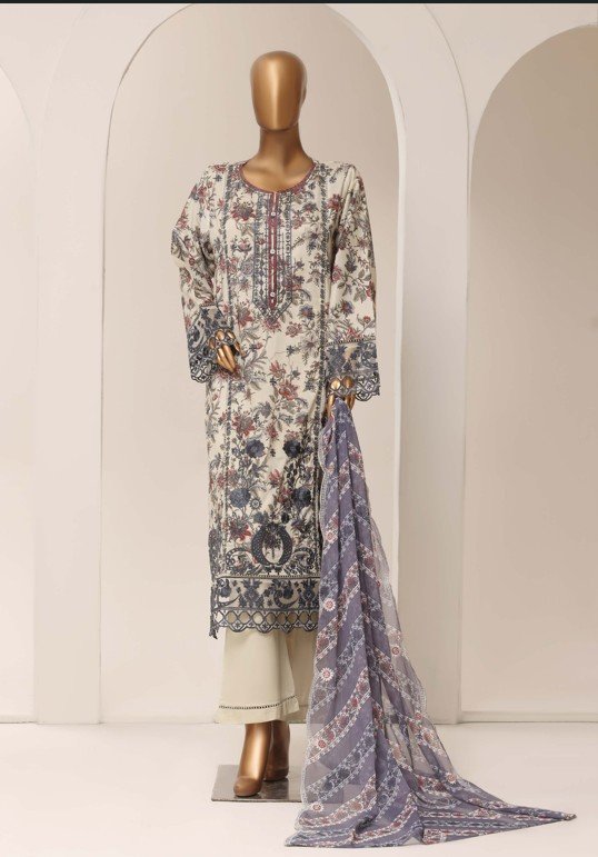 Sadabahar Lilac Silver Suit