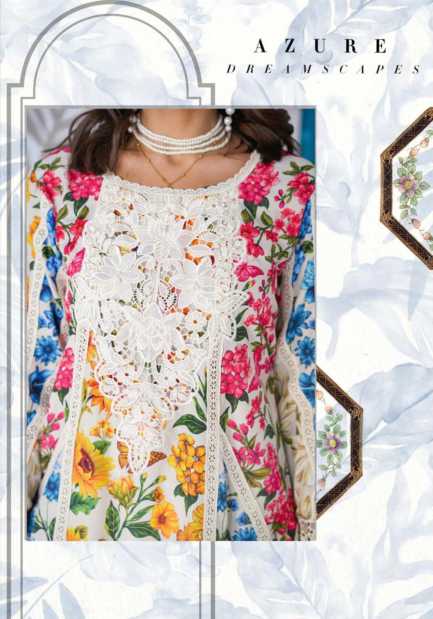 Sajni M.Prints - Crimson Ethnic Lawn Suit with Chiffon Dupatta - Image 6