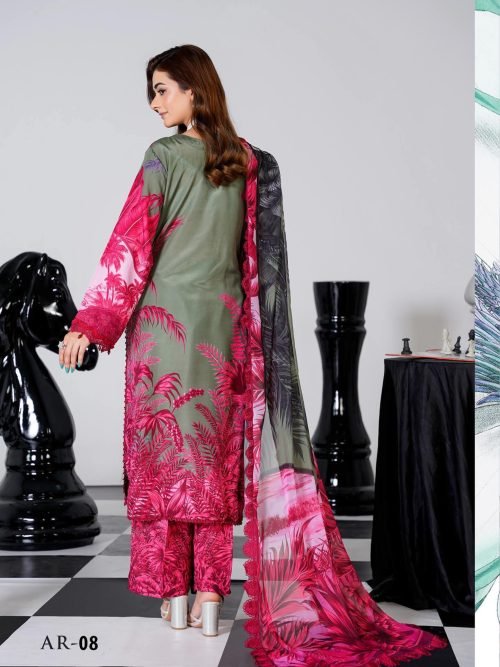Sajni M.Prints - Sapphire Bloom Lawn Suit with Chiffon Dupatta