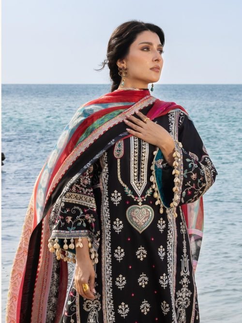 Siraa Luxury Lawn - Kohl Embroidered Suit