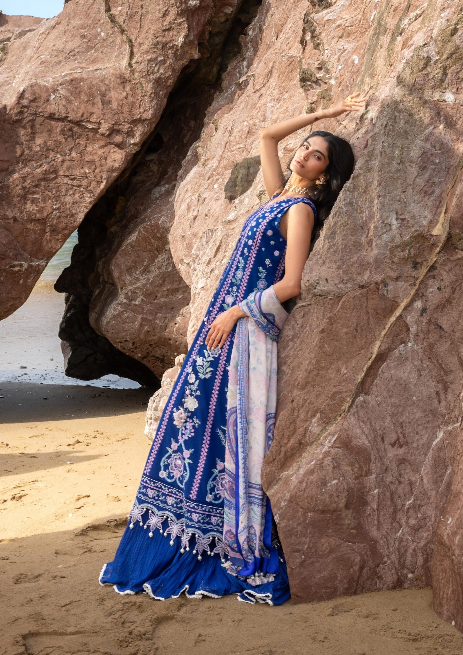 Siraa Luxury Lawn - Neel Embroidered Suit - Image 2