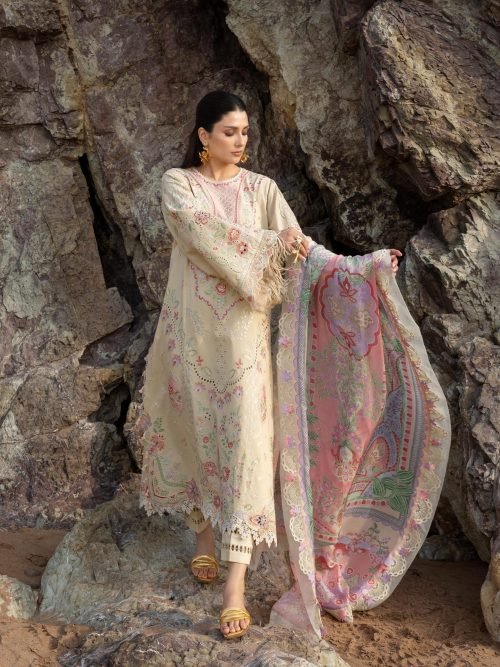 Siraa Luxury Lawn - Sunehri Embroidered Suit