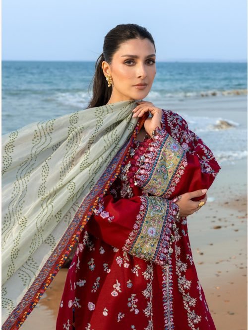 Siraa Luxury Lawn - Aatish Embroidered Suit